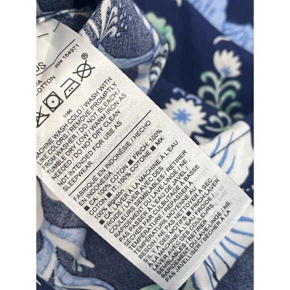 Janie & Jack Short Sleeve Button Down Collar Blue Tropical Floral Sz Boys 7 NWT - Picture 4 of 5